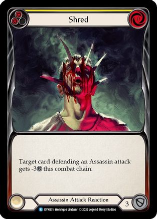Shred (Yellow) [DYN131] (Dynasty)  Rainbow Foil-1