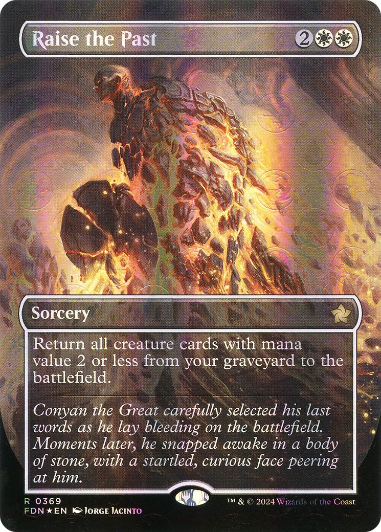 Raise the Past (Borderless) (Mana Foil) [Foundations]-1
