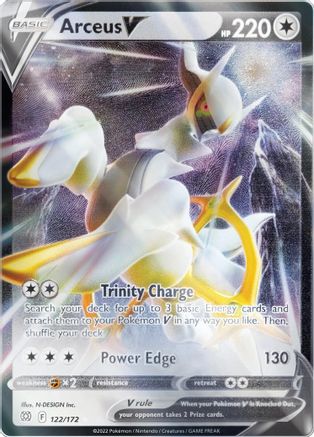 Arceus V (122/172) (Metal Card) [Sword & Shield: Brilliant Stars]-1