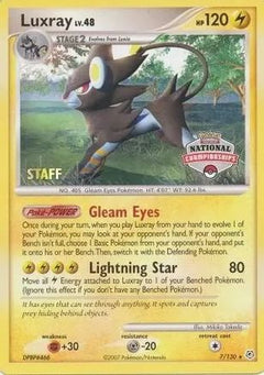 Luxray (7/130) (National Championships) (Staff) [Diamond & Pearl: Base Set]-1