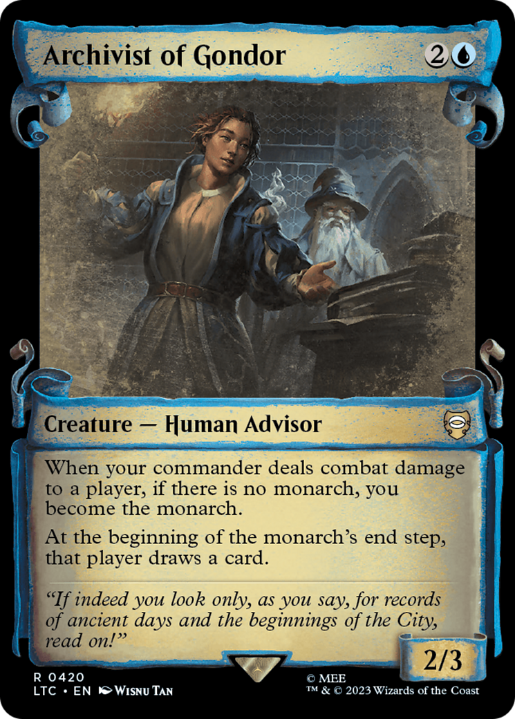 Archivist of Gondor [The Lord of the Rings: Tales of Middle-Earth Commander Showcase Scrolls]-1