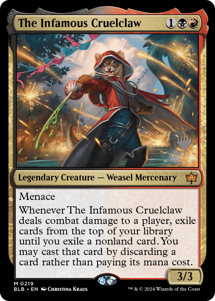 The Infamous Cruelclaw (Promo Pack) [Bloomburrow Promos]-1