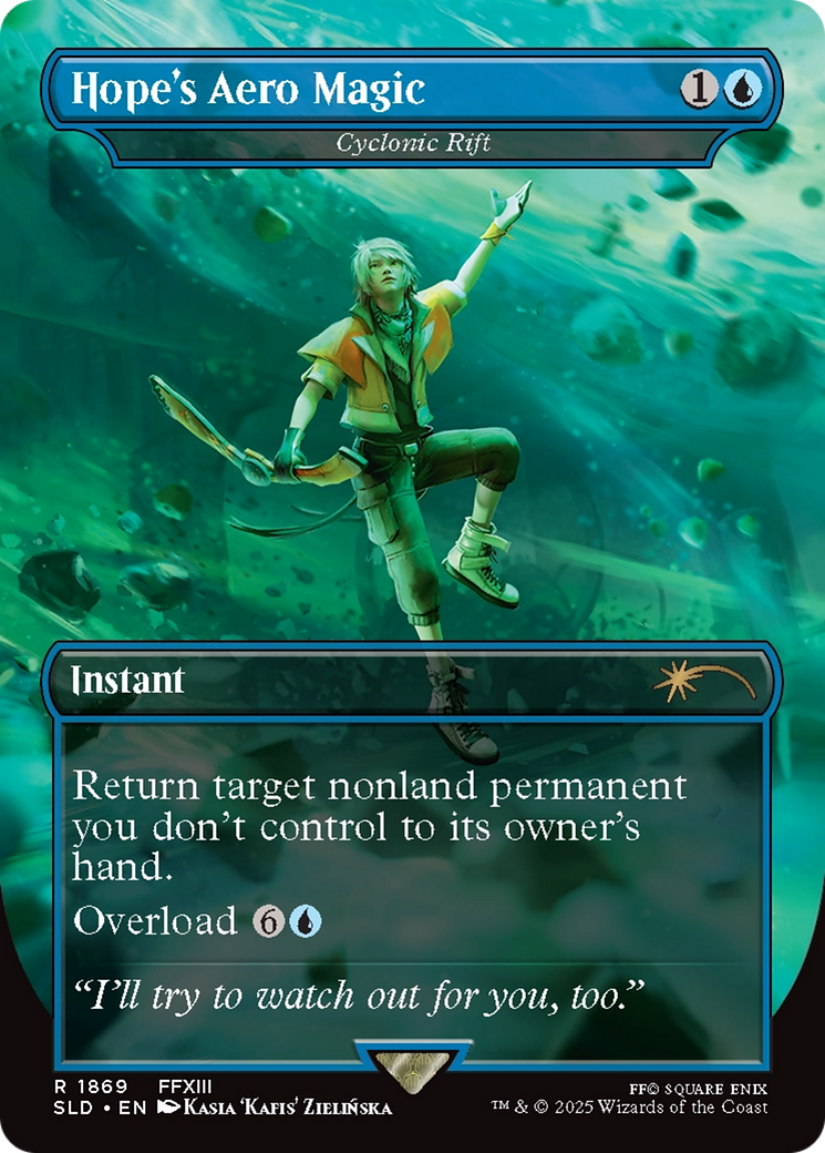 Cyclonic Rift (SLD-1869) - Secret Lair Drop / Hope's Aero Magic (Borderless) Foil-1