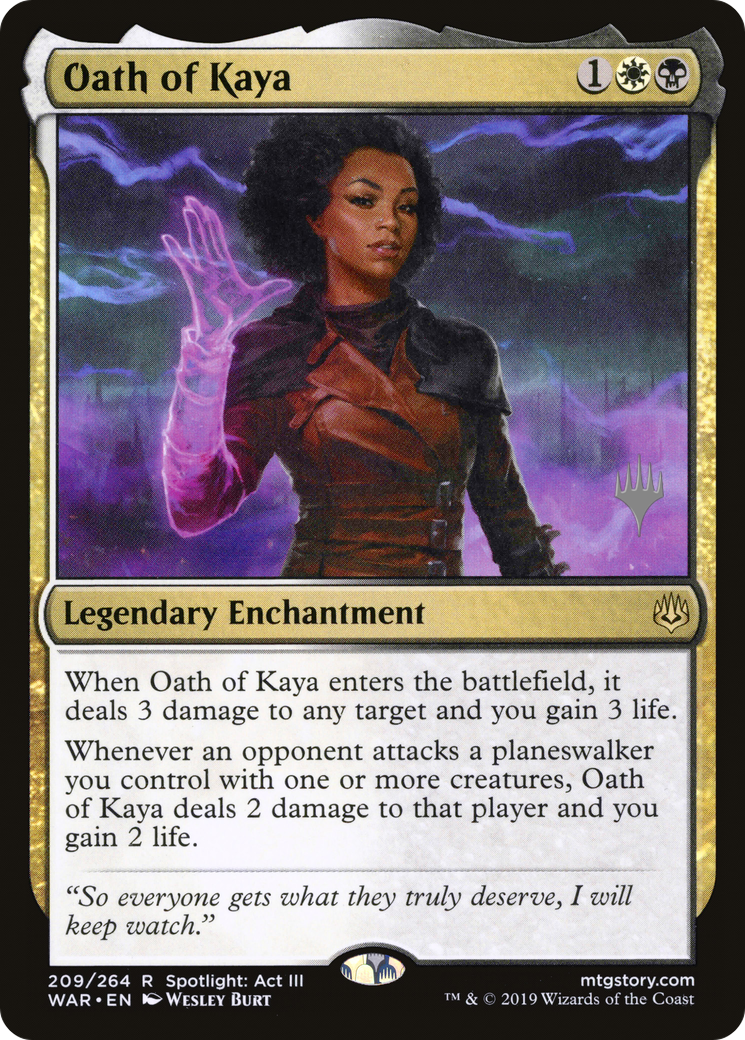 Oath of Kaya (Promo Pack) [War of the Spark Promos]-1