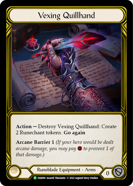 Vexing Quillhand (Golden) [FAB080] (Promo)  Cold Foil-1