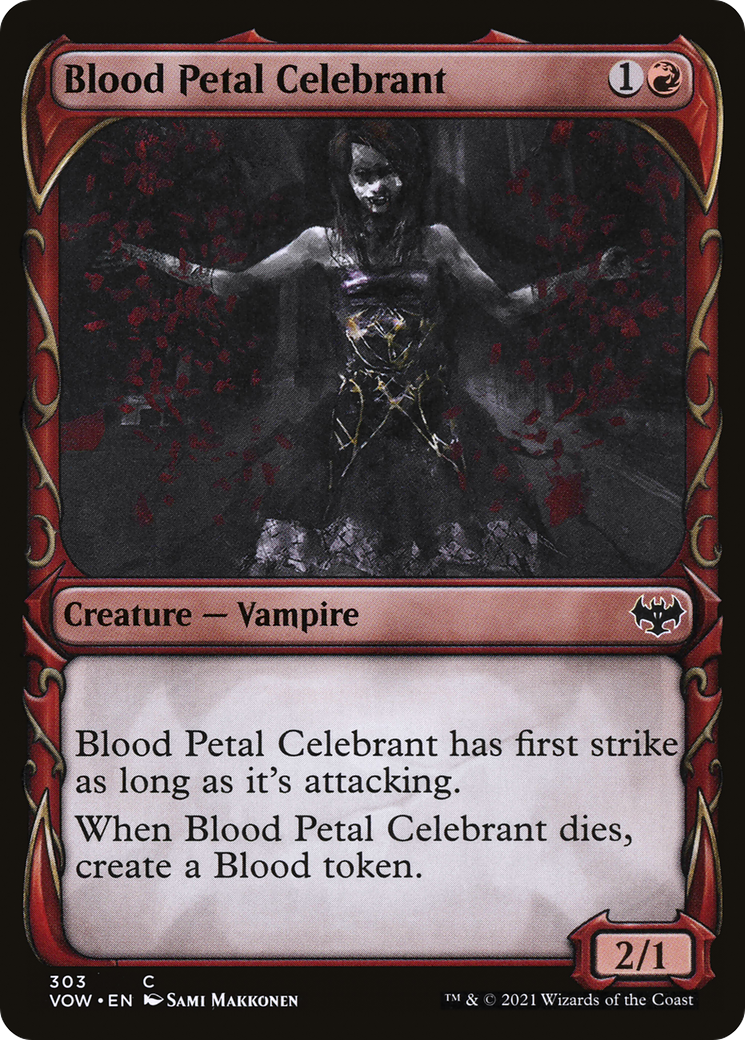 Blood Petal Celebrant (Showcase Fang Frame) [Innistrad: Crimson Vow]-1