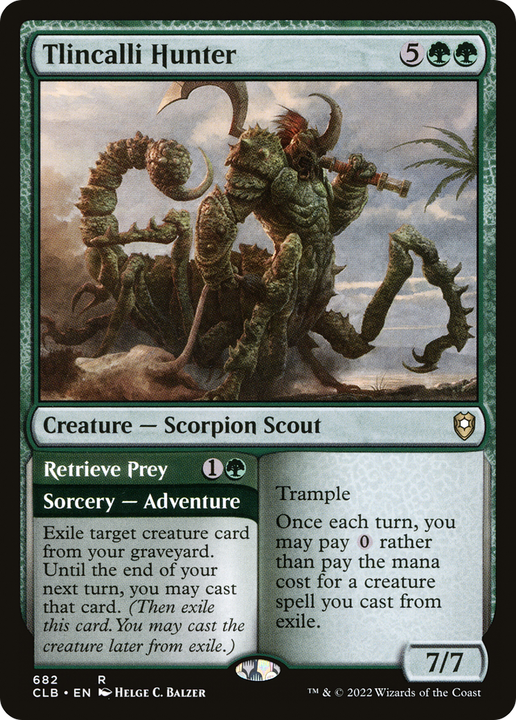 Tlincalli Hunter // Retrieve Prey [Commander Legends: Battle for Baldur's Gate]-1