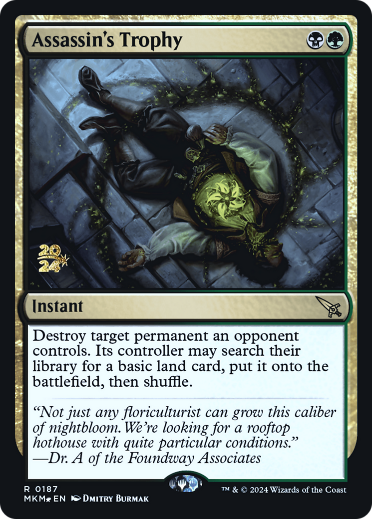 Assassin's Trophy (0187) [Murders at Karlov Manor Prerelease Promos]-1