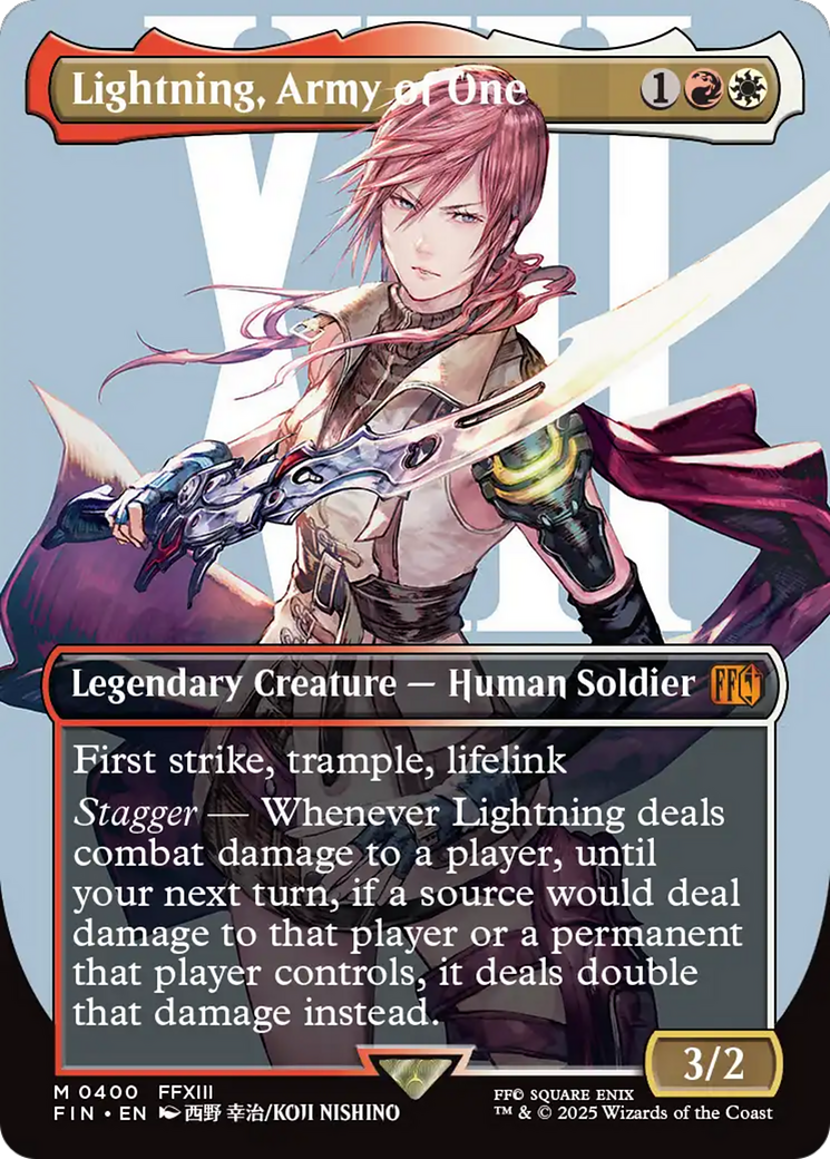 Lightning, Army of One (Borderless) (0400) [FINAL FANTASY]-1