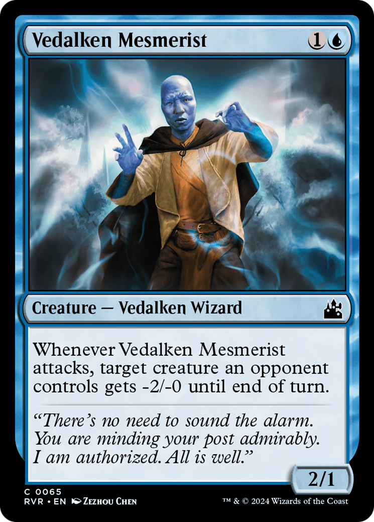 Vedalken Mesmerist (RVR-065) - Ravnica Remastered Foil-1