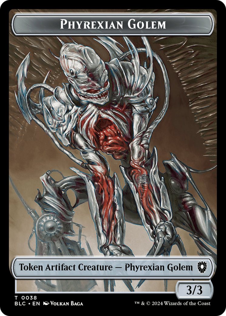 Phyrexian Golem (TBLC-038) - Bloomburrow Commander Tokens Foil-1