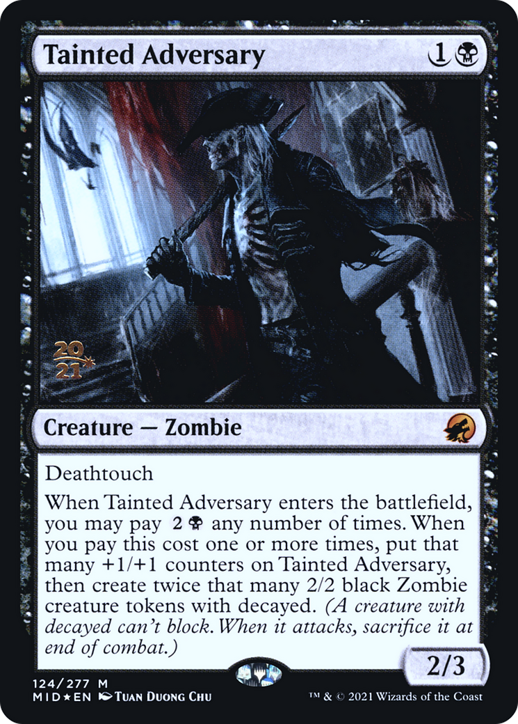 Tainted Adversary [Innistrad: Midnight Hunt Prerelease Promos]-1