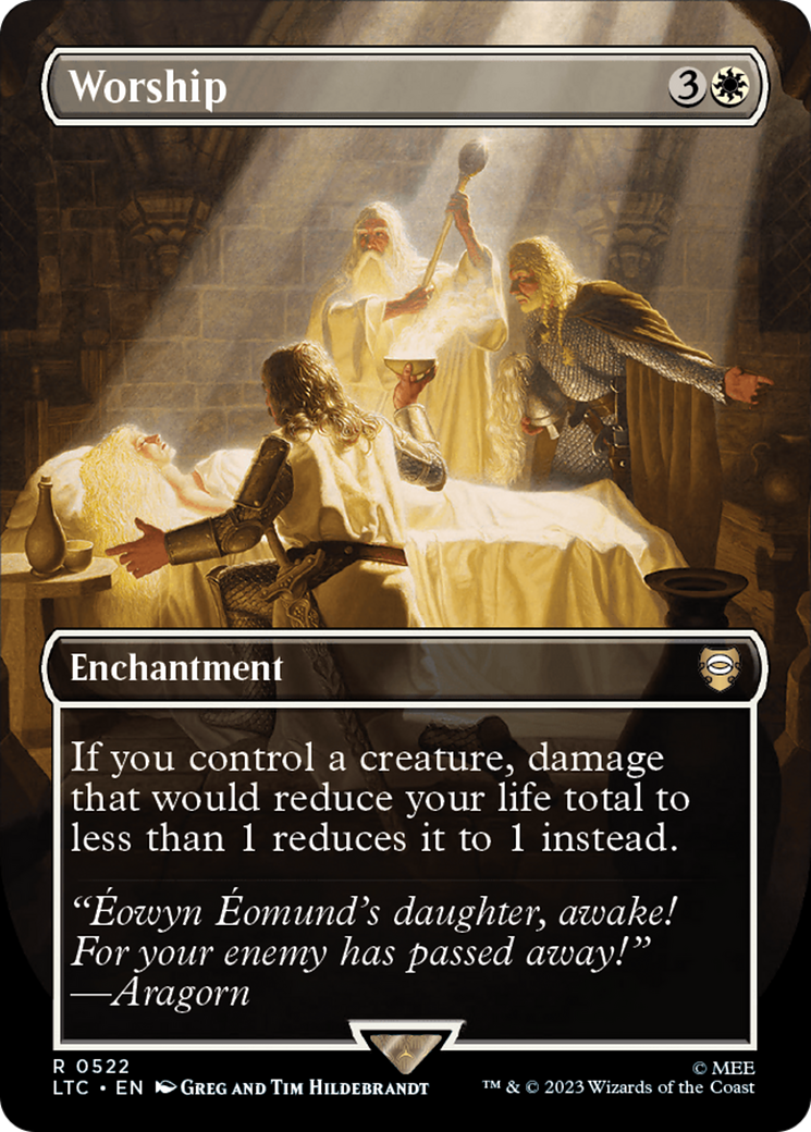 Worship (Borderless) (LTC-522) - Tales of Middle-earth Commander (Borderless)-1