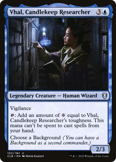 Vhal, Candlekeep Researcher (CLB-102) - Commander Legends: Battle for Baldur's Gate-1
