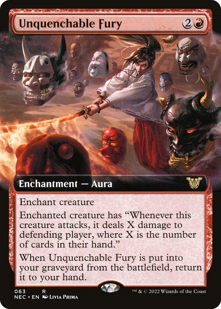 Unquenchable Fury (Extended Art) (NEC-063) - Neon Dynasty Commander: (Extended Art)-1