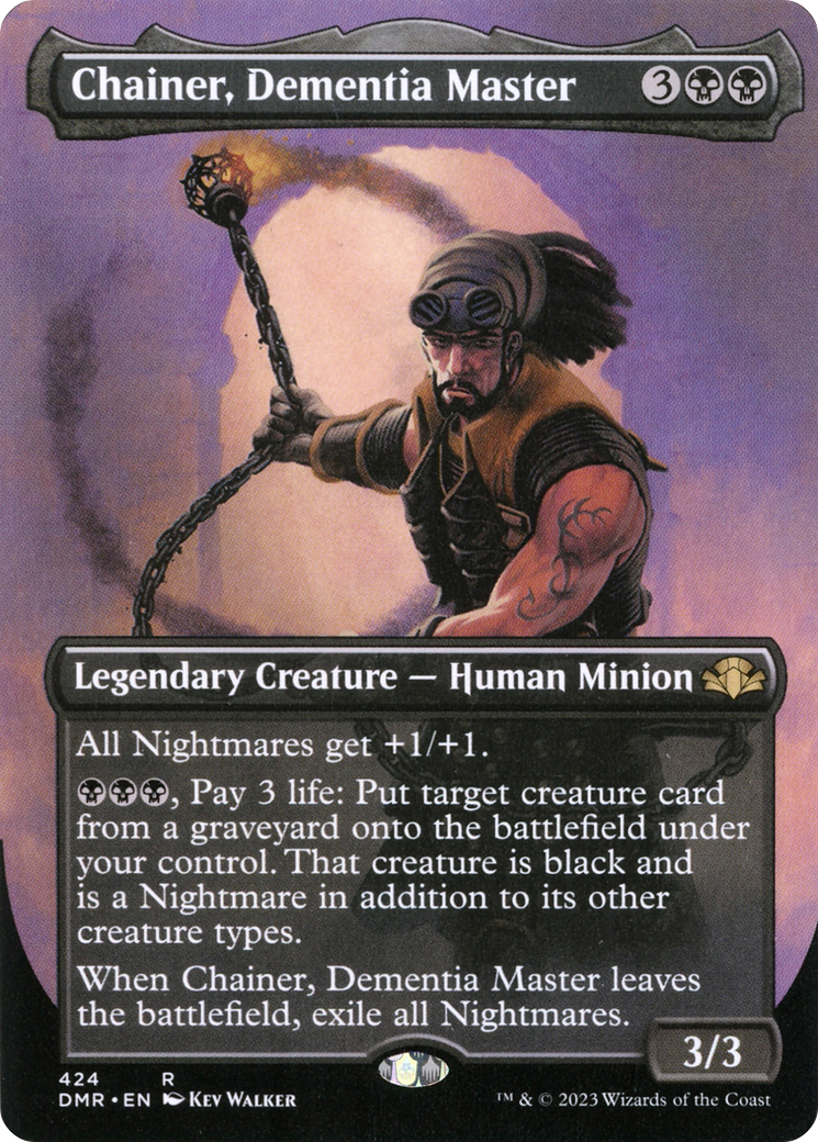 Chainer, Dementia Master (Borderless Alternate Art) [Dominaria Remastered]-1
