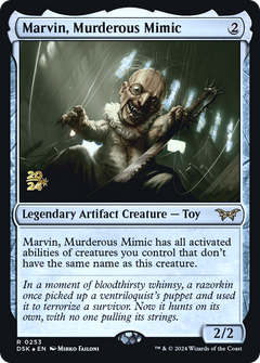 Marvin, Murderous Mimic [Duskmourn: House of Horror Prerelease Promos]-6