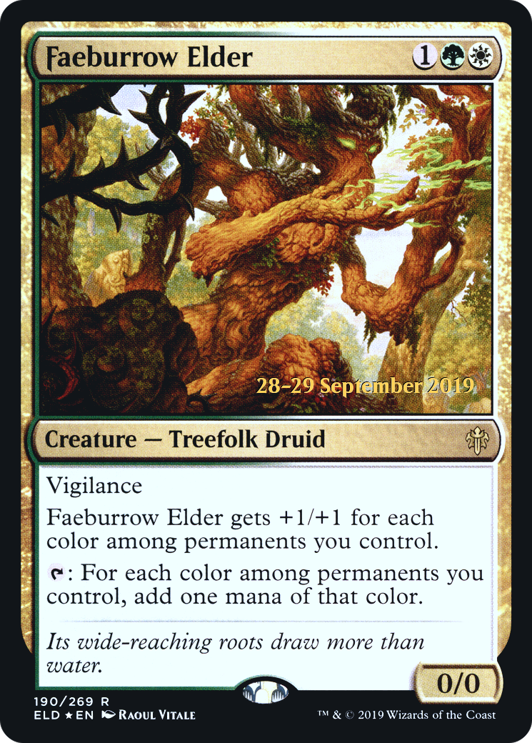 Faeburrow Elder [Throne of Eldraine Prerelease Promos]-1