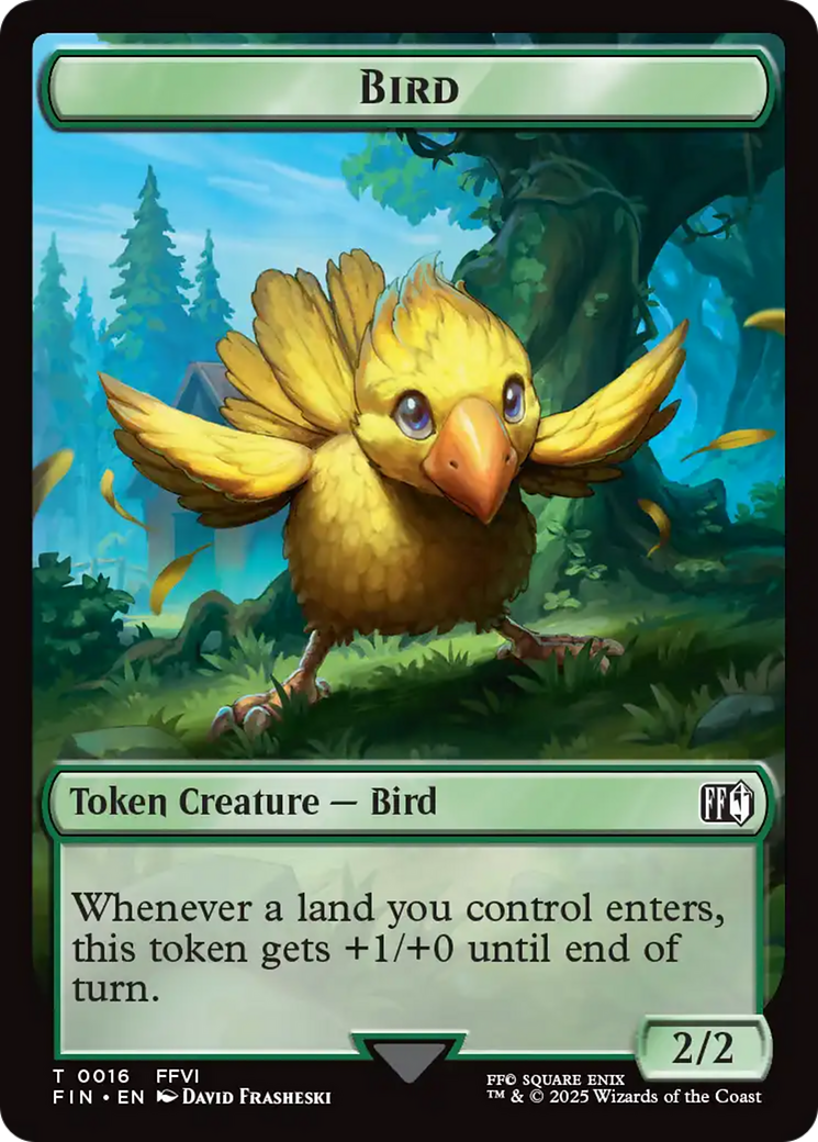Bird (0016) // Wizard (0014) Double-Sided Token [FINAL FANTASY Tokens]-1