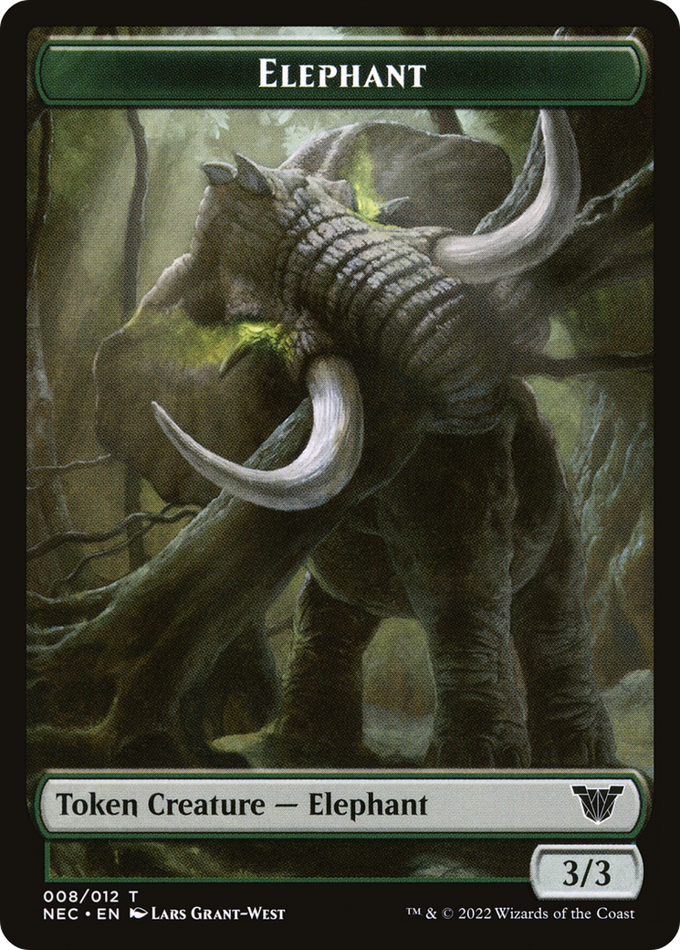 Elephant (TNEC-008) - Neon Dynasty Commander Tokens-1