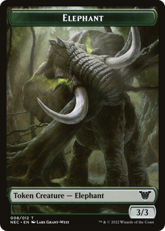Elephant (TNEC-008) - Neon Dynasty Commander Tokens Foil-1