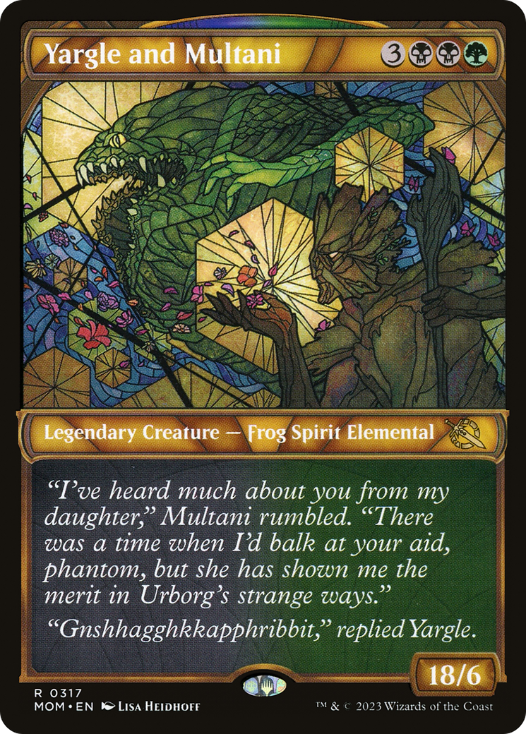 Yargle and Multani (Showcase) (MOM-317) - March of the Machine: (Showcase) Foil-1