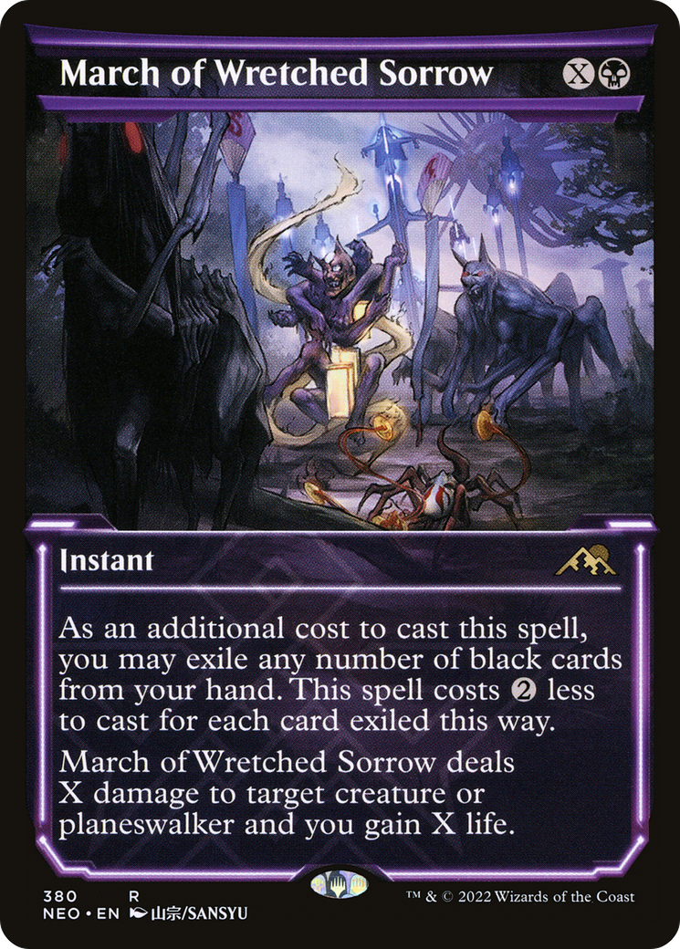 March of Wretched Sorrow (Showcase Soft Glow) [Kamigawa: Neon Dynasty]-1