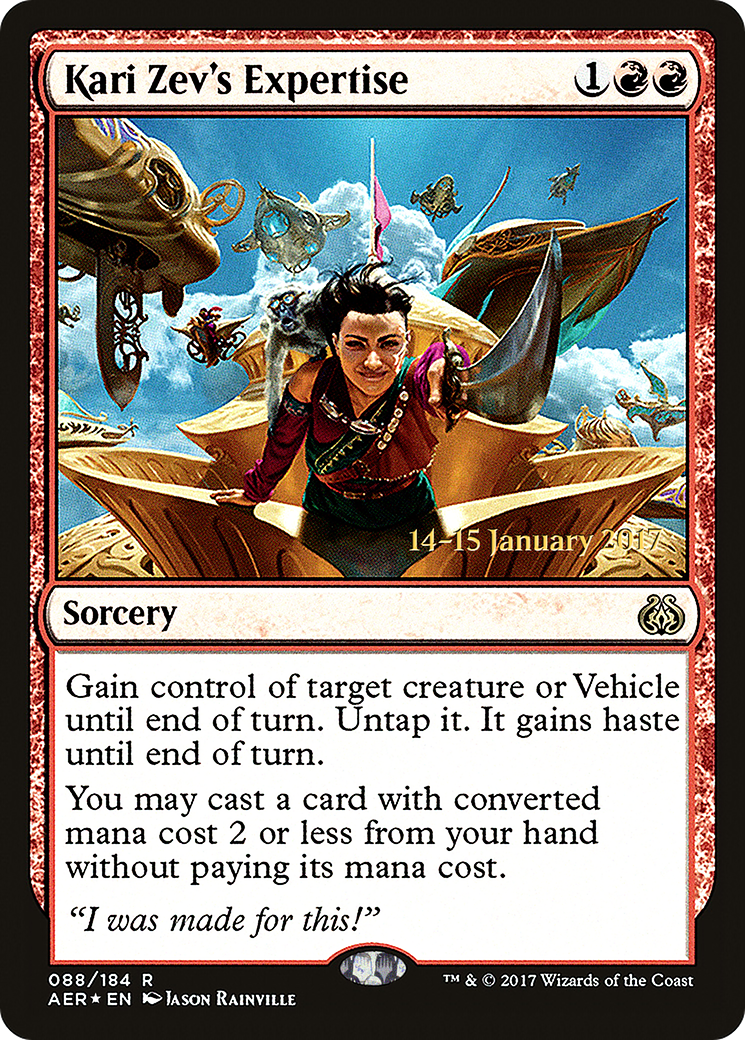 Kari Zev's Expertise [Aether Revolt Prerelease Promos]-1