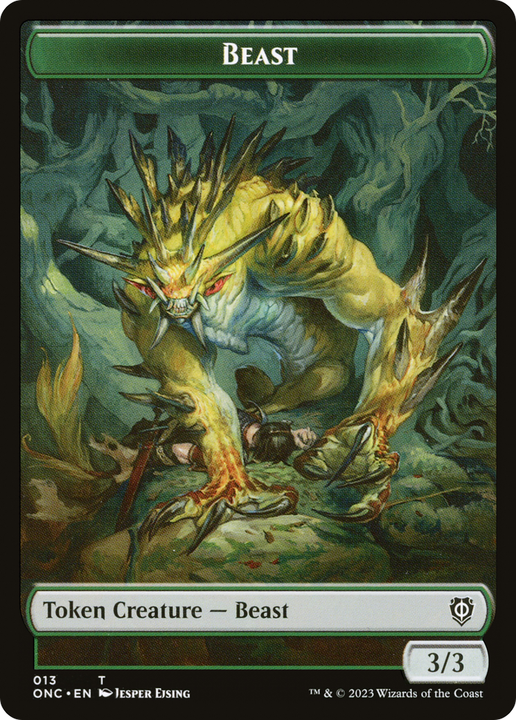 Beast (TONC-013) - Phyrexia: All Will Be One Commander Tokens-1