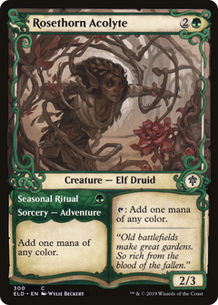 Rosethorn Acolyte // Seasonal Ritual (Showcase) [Throne of Eldraine]-1