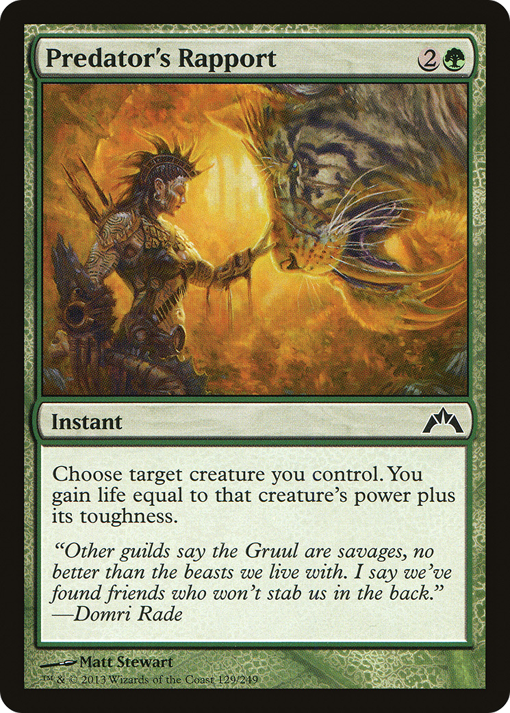 Predator's Rapport [Gatecrash]-1