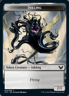 Inkling // Treasure Double-Sided Token [Strixhaven: School of Mages Tokens]-1
