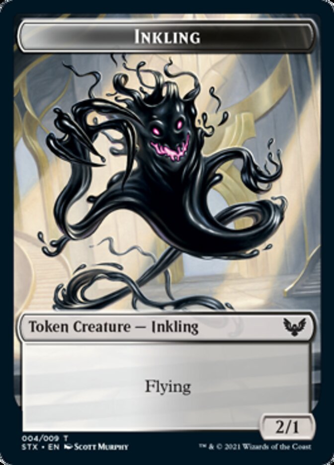 Fractal // Inkling Double-Sided Token [Strixhaven: School of Mages Tokens]-2