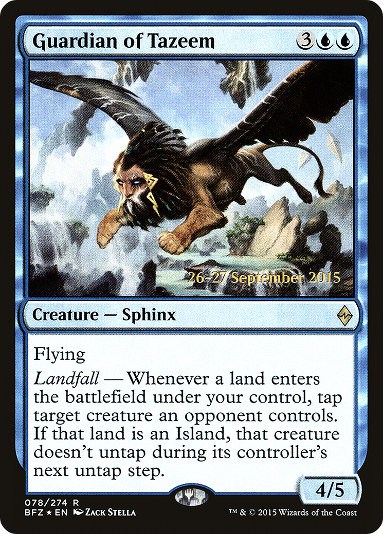 Guardian of Tazeem [Battle for Zendikar Prerelease Promos]-1