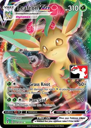 Leafeon VMAX (008/203) [Prize Pack Series One]-1