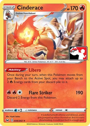 Cinderace (034/202) [Prize Pack Series One]-1