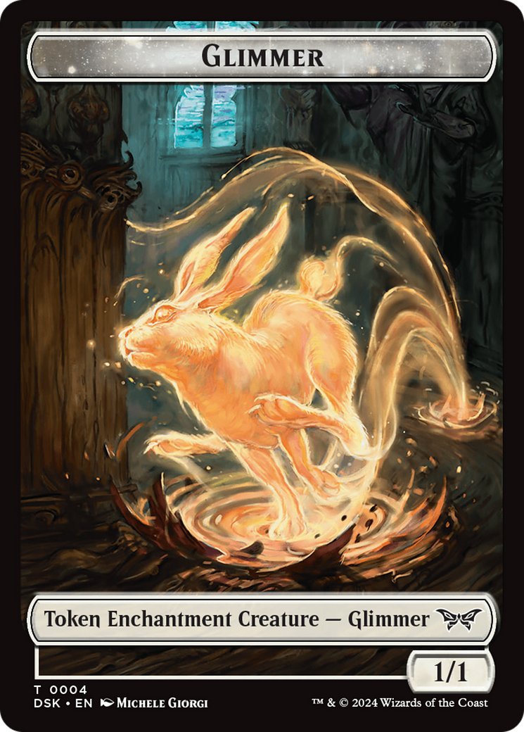 Glimmer Token [Duskmourn: House of Horror Tokens]-1