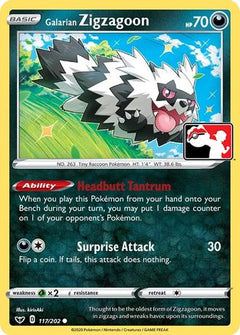 Galarian Zigzagoon (117/202) [Prize Pack Series One]-1