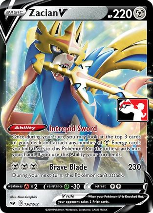 Zacian V (138/202) [Prize Pack Series One]-1