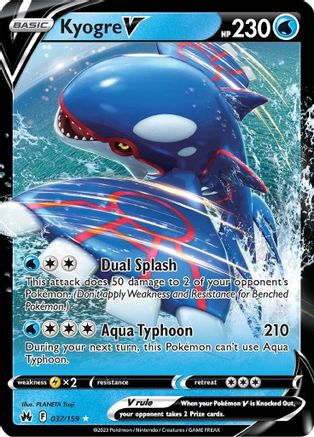 Kyogre V (037/159) [Sword & Shield: Crown Zenith]-1