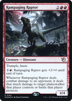Rampaging Raptor [March of the Machine Prerelease Promos]-1