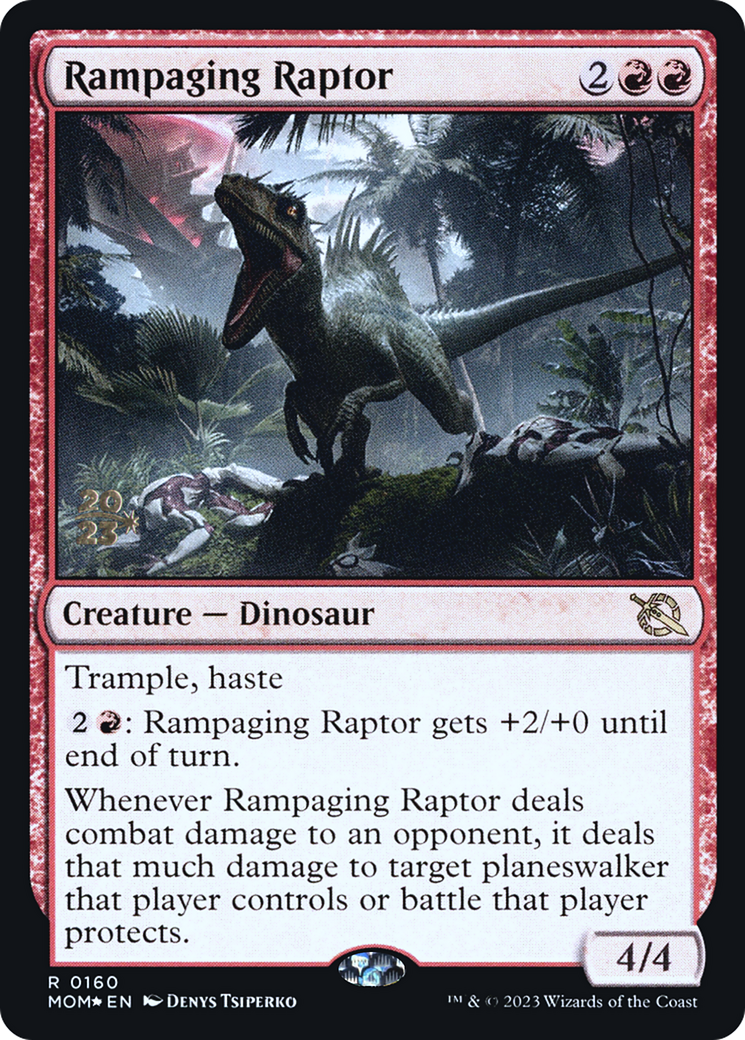 Rampaging Raptor [March of the Machine Prerelease Promos]-1