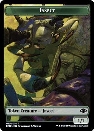 Insect // Saproling Double-Sided Token (DMR-10 // 11) - Dominaria Remastered Foil-1