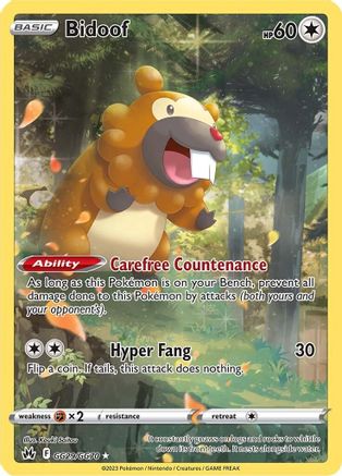 Bidoof (GG29/GG70) [Sword & Shield: Crown Zenith]-1