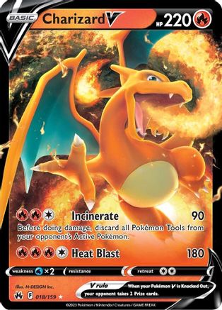 Charizard V (018/159) [Sword & Shield: Crown Zenith]-1