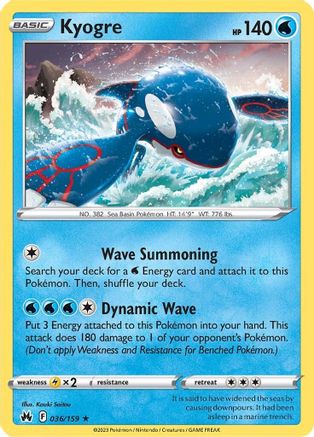 Kyogre (036/159) [Sword & Shield: Crown Zenith]-1