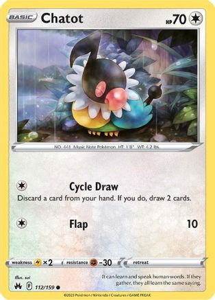 Chatot (112/159) [Sword & Shield: Crown Zenith]-1