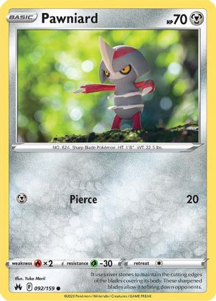Pawniard (092/159) (92) [Sword & Shield: Crown Zenith]-1