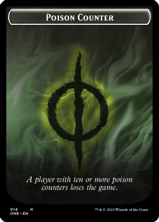 Poison Counter // Beast Double-Sided Token [Phyrexia: All Will Be One Commander Tokens]-3