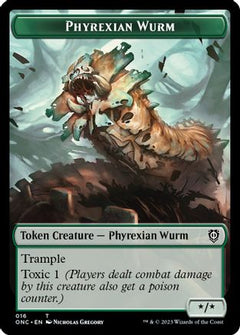 Phyrexian Wurm // Phyrexian Insect Double-Sided Token [Phyrexia: All Will Be One Commander Tokens]-3